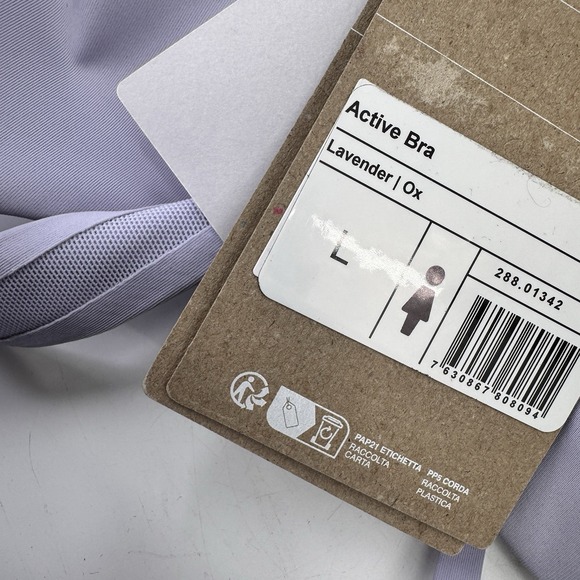 On Cloud Active Sports Bra Women Sz Large Lavender athletic yoga workout NEW - Picture 7 of 9